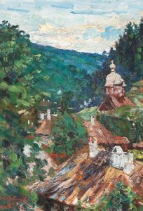 Landscpae From Agapia Valley by Octav Bancila