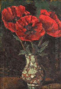Vase With Poppies by Octav Bancila