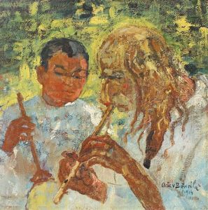 Music Lesson by Octav Bancila