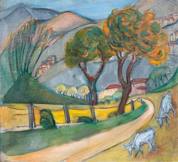 Berglandschaft Mit Ziegen - view 1