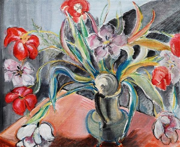 Tulpen In Einem Zinnkrug (+ Another, Verso) - view 1