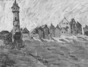 Hauser Und Turm Am Ortsrand by Alma del Banco