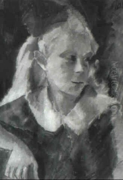 Madchen Mit Roter Schleife Im Haar - view 1