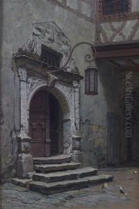 The Original Entrance To The Town Hall, Rothenburg by Elias Mollineaux Bancroft