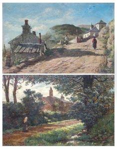 The Mountain Road, Great Orme, Llandudno (+ A Lancashire Lane; Pair) by Elias Mollineaux Bancroft