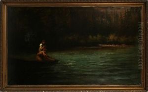 Boys Fishing by Ludwig Bang