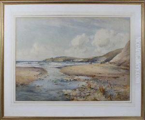 Confluence Of The Rivers; Aberdaron (lleyn Peninsular) North Wales by Charles William Adderton