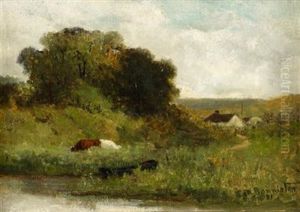 Cows By A Stream Cows By A Stream