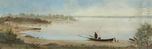 Fishermen On The Shoreline by Edward Mitchell Bannister