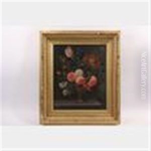 Still Life With Vase Of Flowers by Johann Wilhelm David Bantelmann