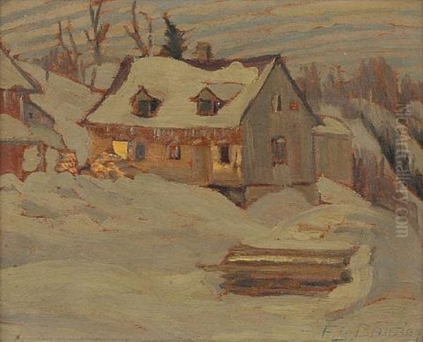 Farm In Winter - view 1