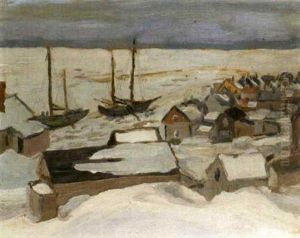 A Settlement On The St. Lawrence, (st. Tite Des Caps?) by Sir Frederick Grant Banting