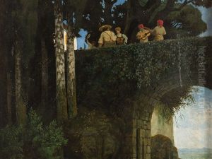 Serenade On The Bridge by Carl Bantzer