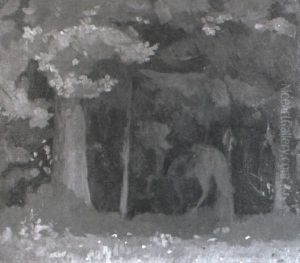 Waldreiter (study) by Carl Bantzer
