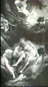Satyrn Und Nymphen by Martin Silvestre Baptiste