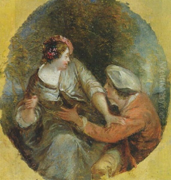 Amorous Couple In Landscape - view 1