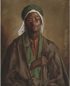 Portrait Of A Nubian by Leopold Bara