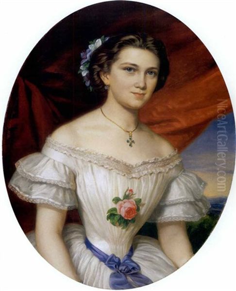Fiatal Lany Rozsaval (young Girl With A Rose) - view 1