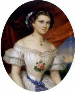 Fiatal Lany Rozsaval (young Girl With A Rose)