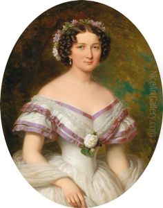 Portrait Of Countess Maria Gabriella Josepha Anna Szapary by Miklos Barabas