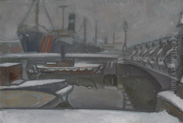 Baranoff-rossine_vladimir Davidovich Winter In St. Petersburg - view 1