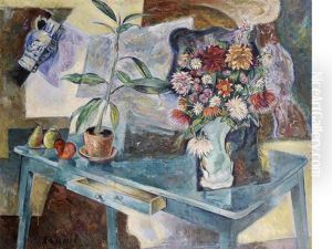Still Life With Fruit And Flowers