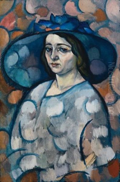 Lady In A Blue Hat - view 1