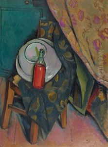 Bouteille De Vin Sur Une Chaise
