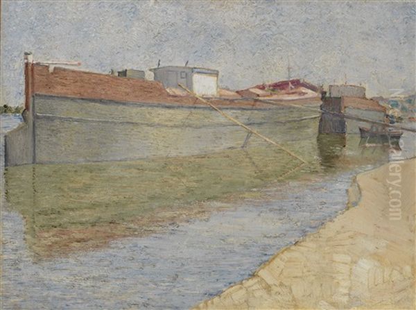 Barge On The Dnieper - view 1