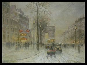 Champs-elysees In Paris An Einem Winterabend