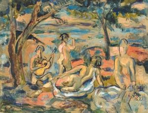 The Bathers by Vladimir Davidovich Baranoff-Rossine