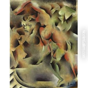 Nude Dancers by Vladimir Davidovich Baranoff-Rossine