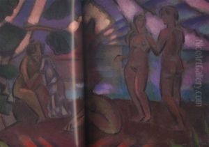 The Bathers by Vladimir Davidovich Baranoff-Rossine