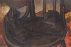 Still Life With Boots by Vladimir Davidovich Baranoff-Rossine