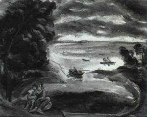 Bord De Mer by Vladimir Davidovich Baranoff-Rossine
