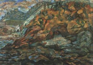 Bord De Mer, Corse by Vladimir Davidovich Baranoff-Rossine