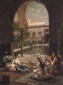 Le Sultane, Patio De Los Arrayanes (court Of Myrtles), The Alhambra Palace by Filippo Baratti