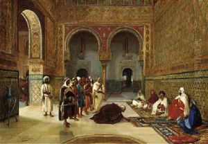 An Oath Of Allegiance In The Hall Of The Abencerrajes, Alhambra, Granada by Filippo Baratti