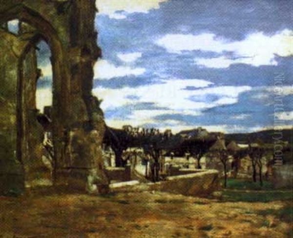 Village Et Abbaye En Ruine - view 1