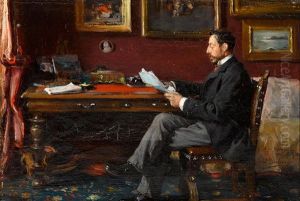 Portrait Of A Man, Probably E. Fulde, Reading At His Desk Portrait Of A Man, Probably E. Fulde, Reading At His Desk