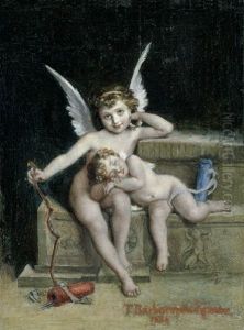 Cupido Mit Schlafendem Putto by Thomas de Barbarin