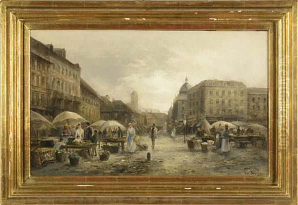 Market On Boulevard Montmartre In Paris - view 1