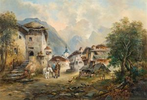 Blick Auf Pfunds Im Oberinntal (tirol)