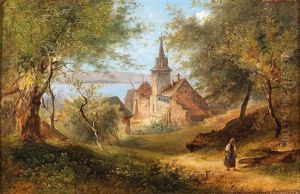 Sempach And Lake Sempach In Switzerland by Emil Barbarini