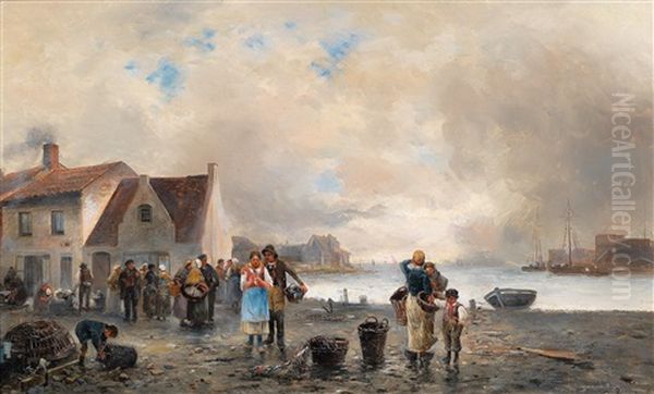 Hustle And Bustle At The Fish Market - view 1