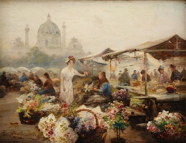 Blomstermarknad Vid Karlskirche, Wien - view 1