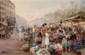 Blumenmarkt by Emil Barbarini