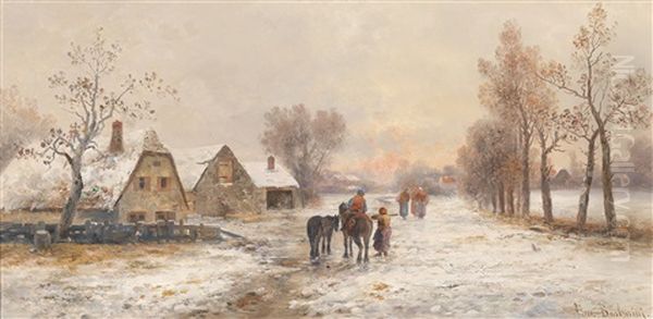 Village In Winter - view 1