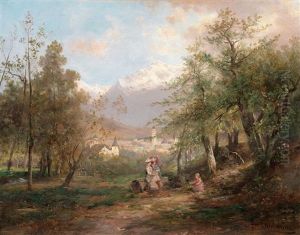 Blick Auf Sexten In Sudtirol by Emil Barbarini