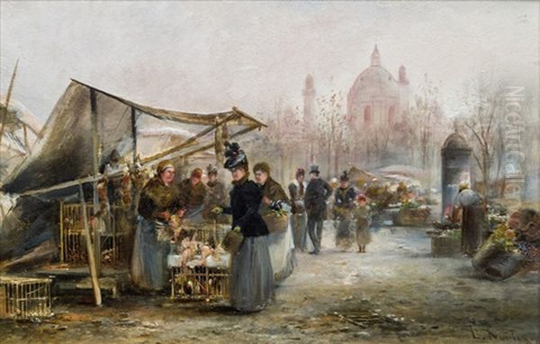 Wiener Naschmarkt Vor Der Karlskirche - view 1